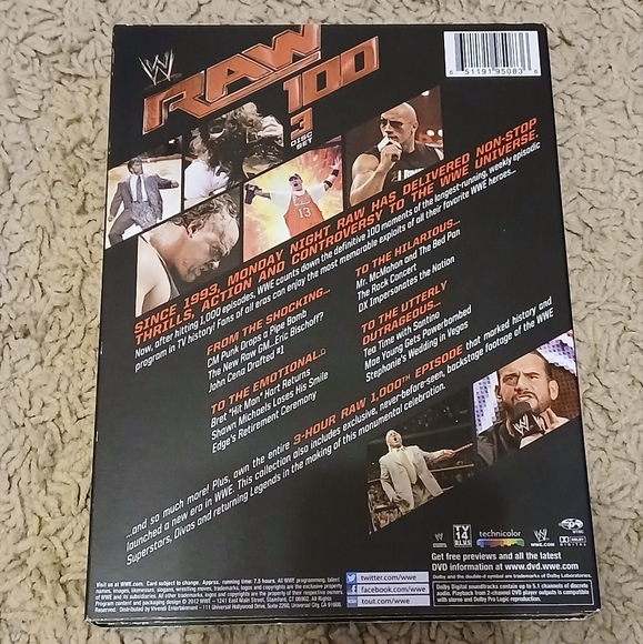 WWE Raw 1000th Episode : Top 100 Moments in Raw History (DVD) - Picture 2 of 8